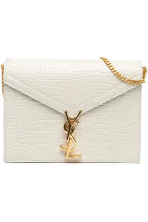 Saint Laurent 2020 Croc Embossed Leather Monogram Cassandra Clasp Bag crossbody bag