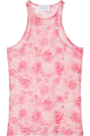 OFF-WHITE Off Stamp Roses tank top