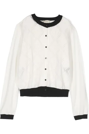 Twin-Set Logo-jacquard stripe-trim cardigan