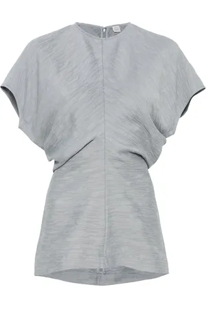 Totême Slouch-waist crinkled top