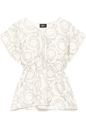 VERSACE Floral-print cotton kaftan