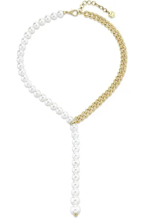 Shay 18kt gold Split pearl and diamond necklace