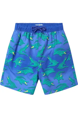 SOLISWIM KIDS Crocodile-print swim shorts