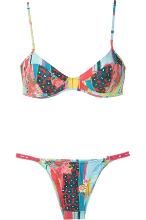 AMIR SLAMA Printed bikini set