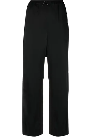 Saint Laurent Logo-embroidered crop trousers