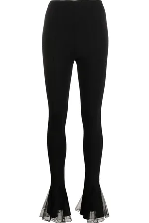 Nensi Dojaka Tulle-detail flared trousers