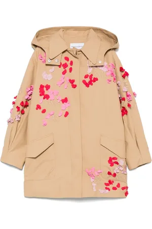 ERMANNO SCERVINO Floral-appliqué coat