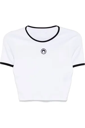 Marine Serre Moon-logo cropped top