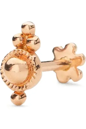 Maria Tash 18kt rose Ball Trinity single earring