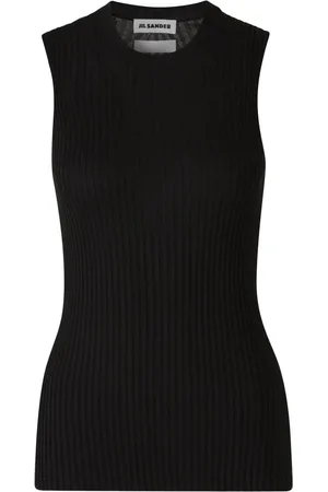 Jil Sander Ribbed silk tank top