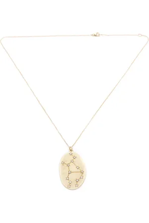 Brooke Gregson 14kt yellow Virgo medallion diamond necklace