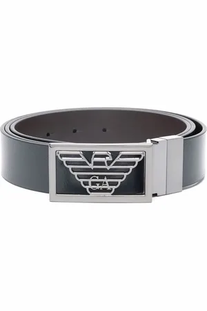 Emporio Armani Logo-plaque leather belt