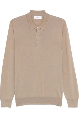 LARDINI Fine-knit polo shirt