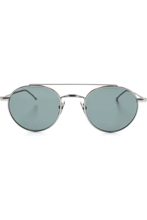 Thom Browne Titanium round sunglasses
