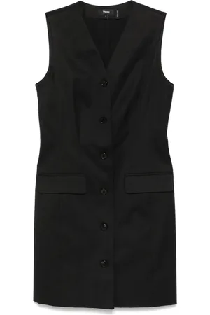 THEORY Blazer-style sleeveless mini dress