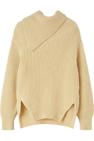 Jil Sander Foldover neck ribbed jumper