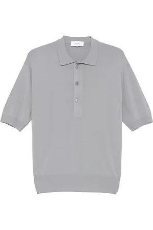 LARDINI Fine-knit polo shirt