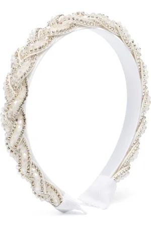 MONNALISA Crystal-embelished braided head band