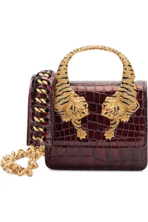 Roberto Cavalli Roar Crocodile-print mini bag
