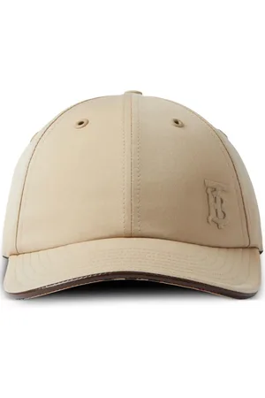 Burberry Monogram-embroidered twill cotton cap