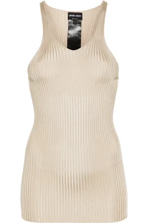 Giorgio Armani Ribbed silk tank top