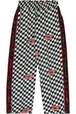 OFF-WHITE Check-print trousers