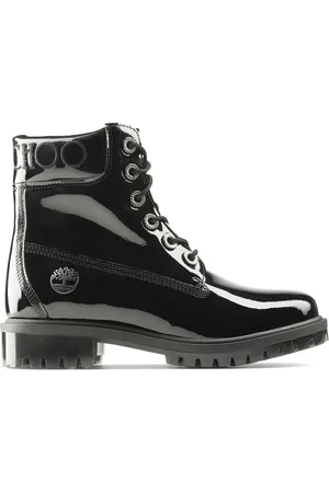 Jimmy Choo X Timberland patent leather harness boots
