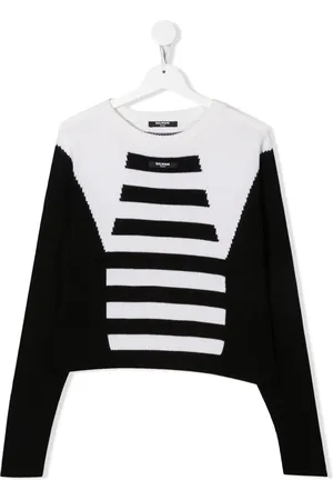 Balmain TEEN geometric-print jumper