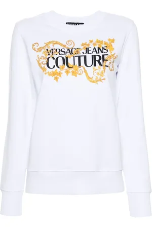 VERSACE Logo-print cotton sweatshirt