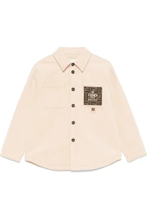 Fendi Logo-patch shirt