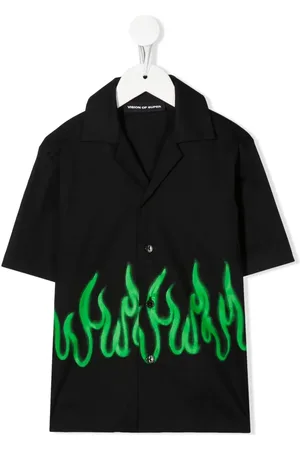 Vision Of Super Flame-print cotton shirt