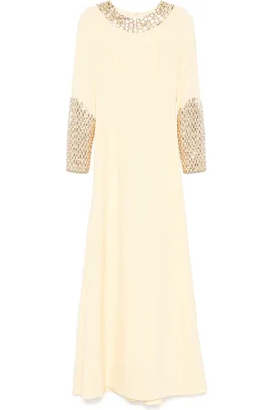 Dina Melwani Crystal-embellished gown