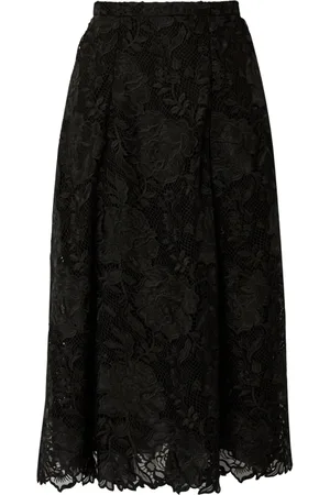Erdem Guipure-lace midi skirt
