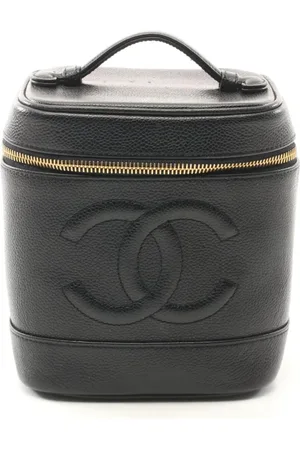 CHANEL 2000-2002 caviar-leather vanity bag