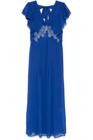 Ermanno Firenze Embroidered-detail maxi dress