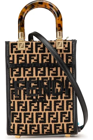 Fendi 2010-2024 Mini Zucca Raffia Sunshine Shopper Tote satchel