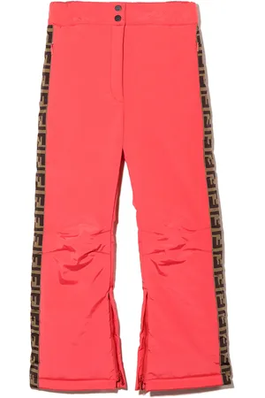 Fendi FF logo-tape straight-leg trousers