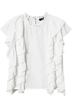Twin-Set Embroidered ruffled blouse