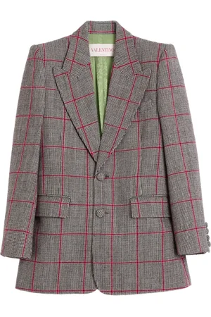 VALENTINO GARAVANI Checked single-breasted blazer