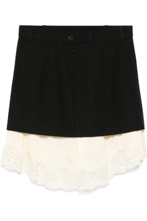 Balenciaga Lace-detail mini skirt
