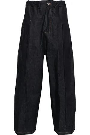SAGE NATION Inverted-pleat jeans