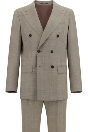 Boggi Milano Prince Of Wales-check wool suit