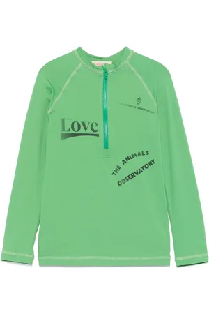 The Animals Observatory Logo-print swim top