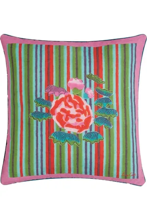 LISA CORTI Royal Palace stripe-print cushion