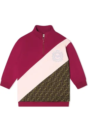 Fendi Embroidered-logo half-zip sweatshirt
