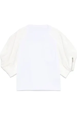 SACAI Short puff-sleeves T-shirt