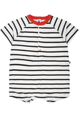 Petit Bateau Striped cotton romper