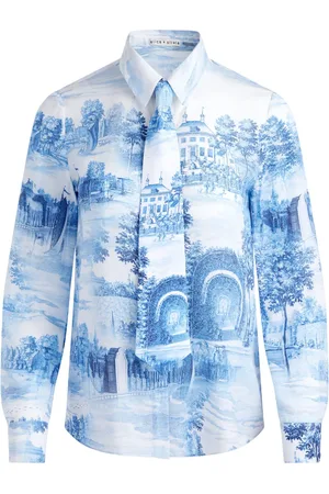 ALICE+OLIVIA Willa Placket blouse