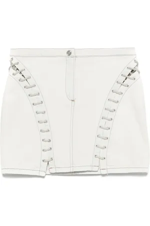 BLUMARINE Denim mini skirt
