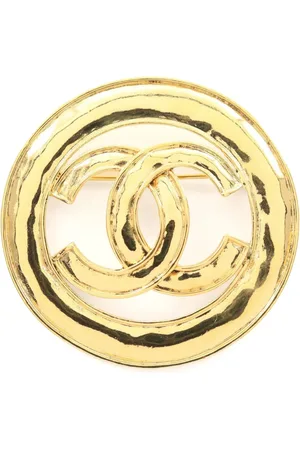 CHANEL 1986-1988 CC logo brooch